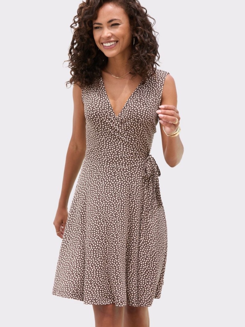 Lascana Women's V-Neck A-Line Wrap Dress NWT Size 6